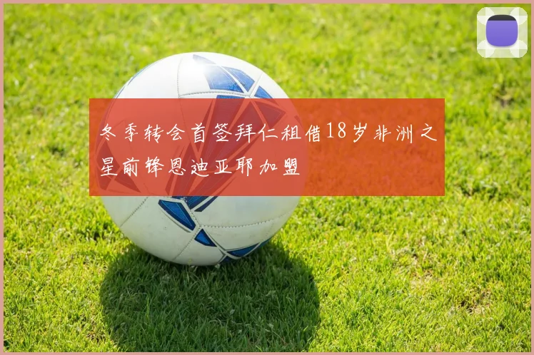 冬季转会首签拜仁租借18岁非洲之星前锋恩迪亚耶加盟